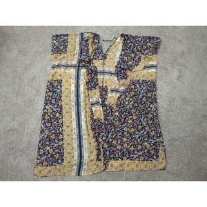 Umgee Cover Up Womens M/L‎ PLUS Floral Open Front Midi